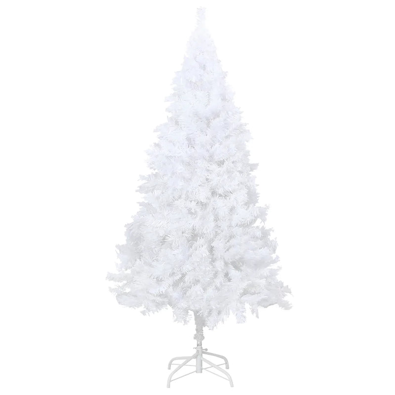 Artificial Pre-lit Christmas Tree Thick Branches White 210 cm