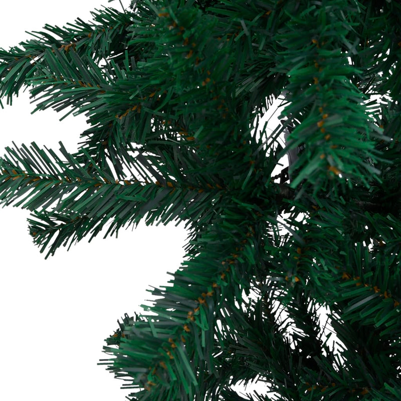 vidaXL Upside-down Artificial Pre-lit Christmas Tree Green 180 cm