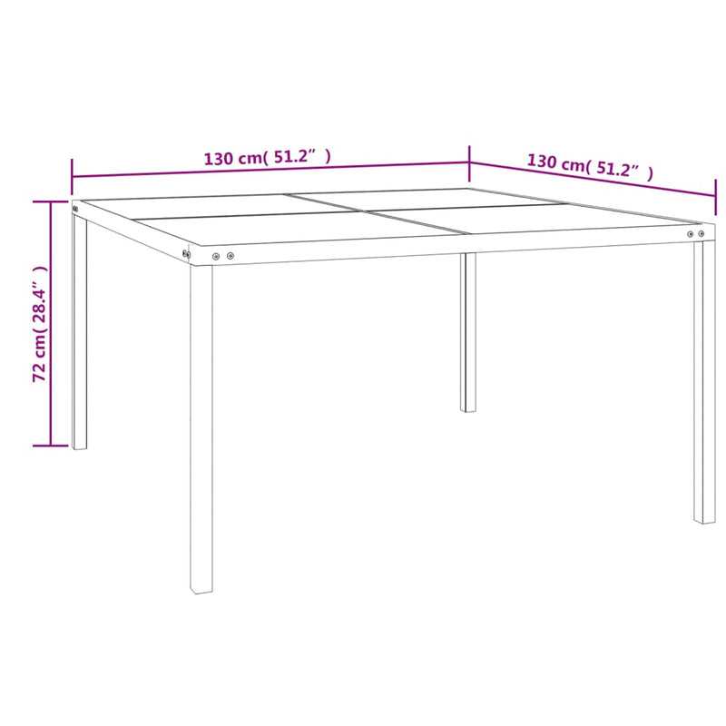 vidaXL 9 Piece Outdoor Dining Set Steel