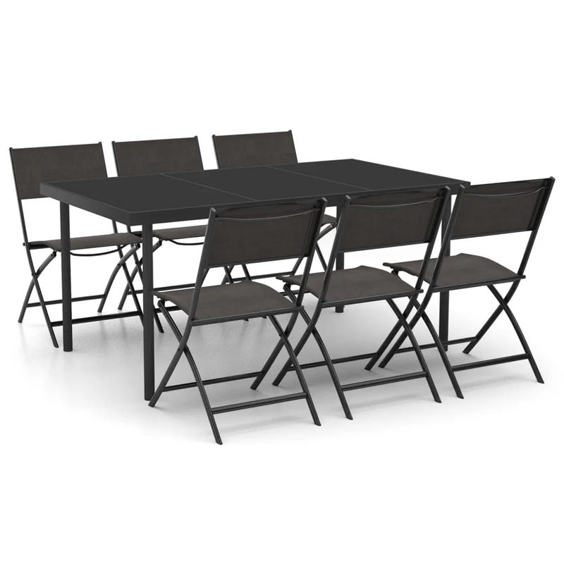 7 Piece Outdoor Dining Set Steel