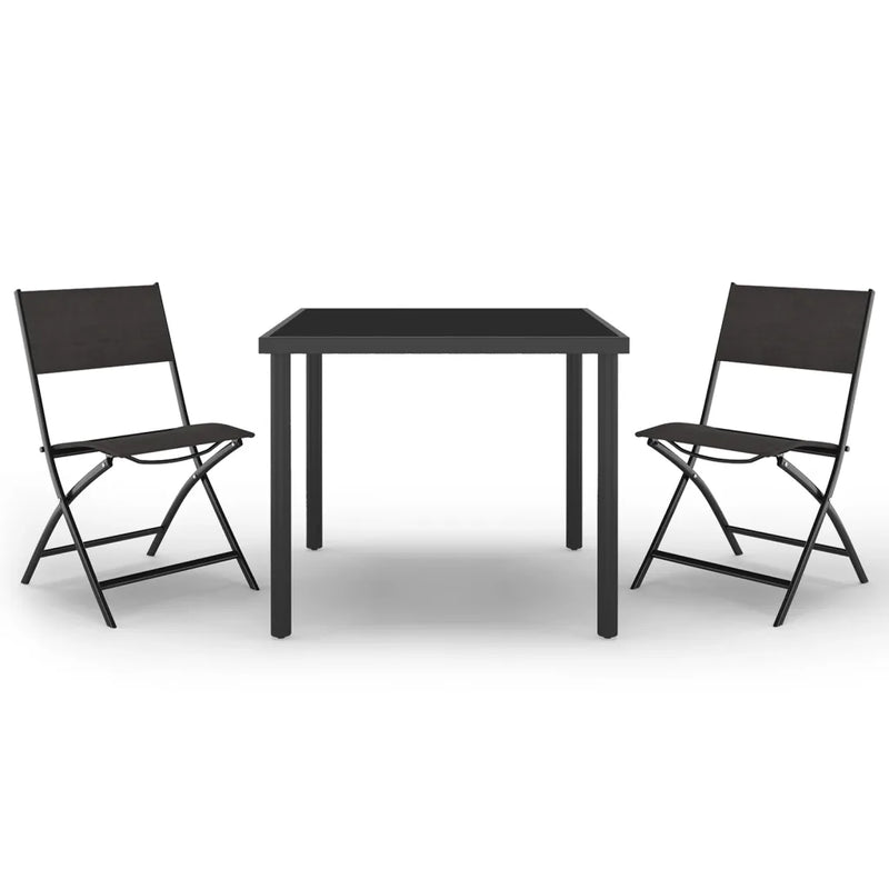 3 Piece Outdoor Dining Set Steel