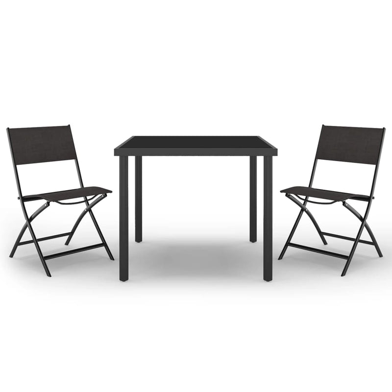 vidaXL 3 Piece Outdoor Dining Set Steel