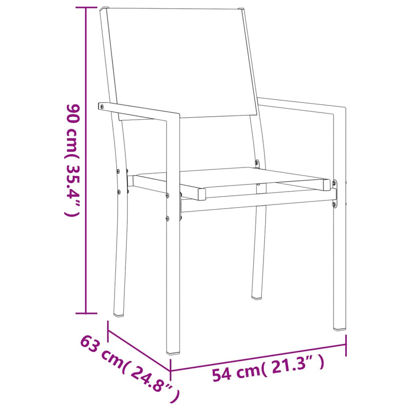 vidaXL 9 Piece Outdoor Dining Set Steel