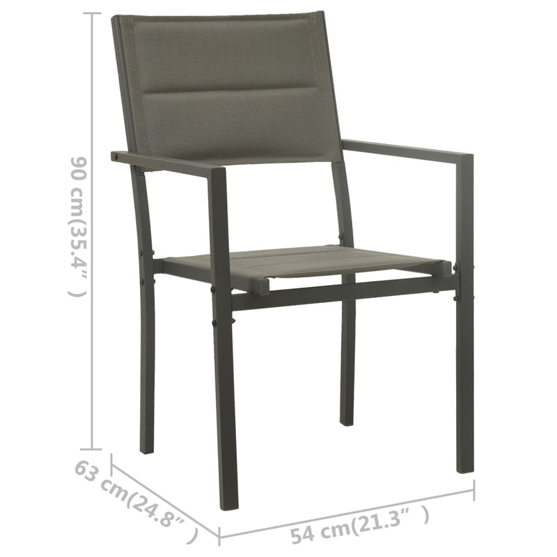 vidaXL 3 Piece Outdoor Dining Set Steel