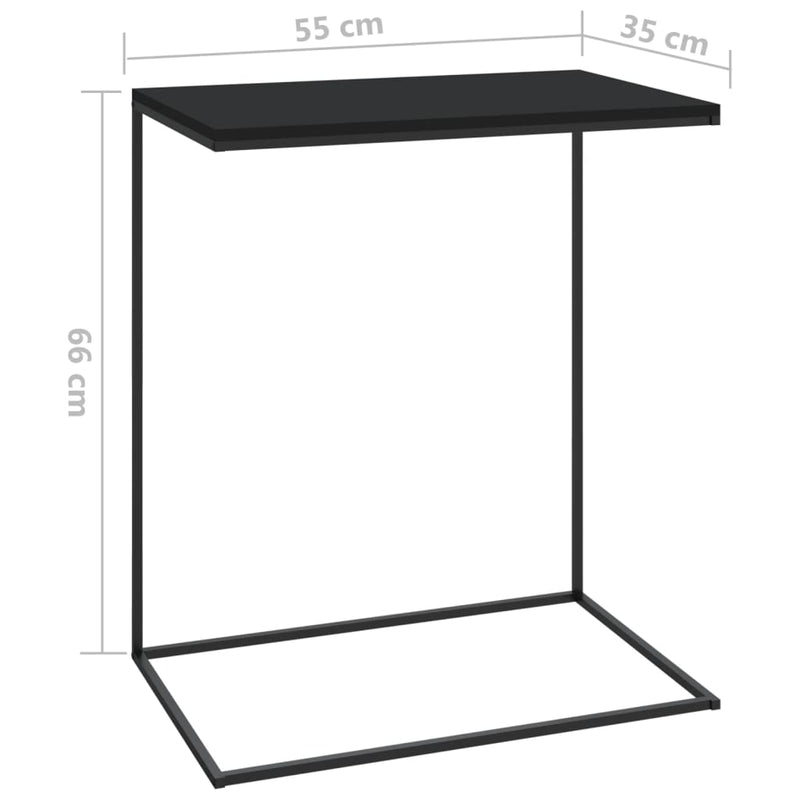 vidaXL Side Table Black 55x35x66 cm Engineered Wood