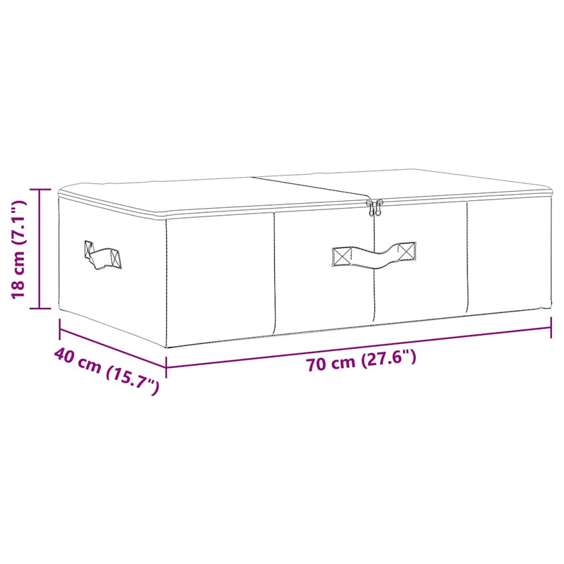 vidaXL Storage Box Fabric 70x40x18 cm Cream