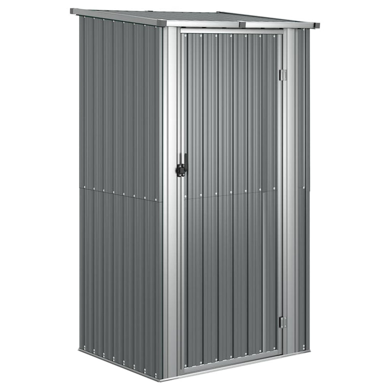 vidaXL Garden Shed Grey 118.5x97x209.5 cm Galvanised Steel