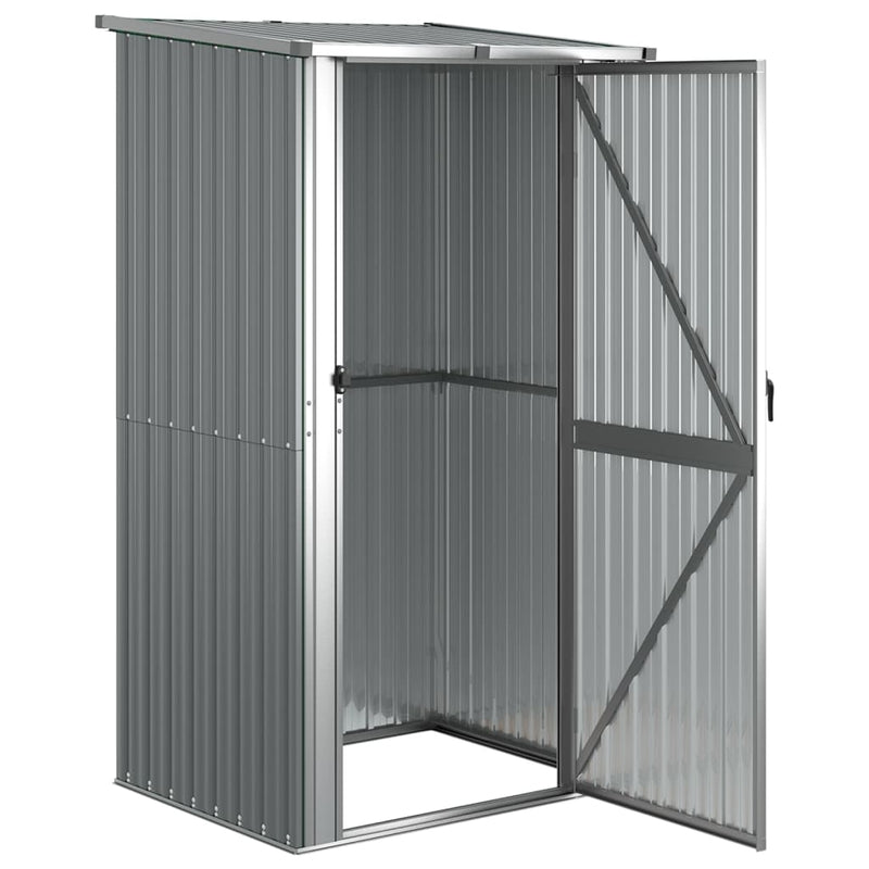 vidaXL Garden Shed Grey 118.5x97x209.5 cm Galvanised Steel