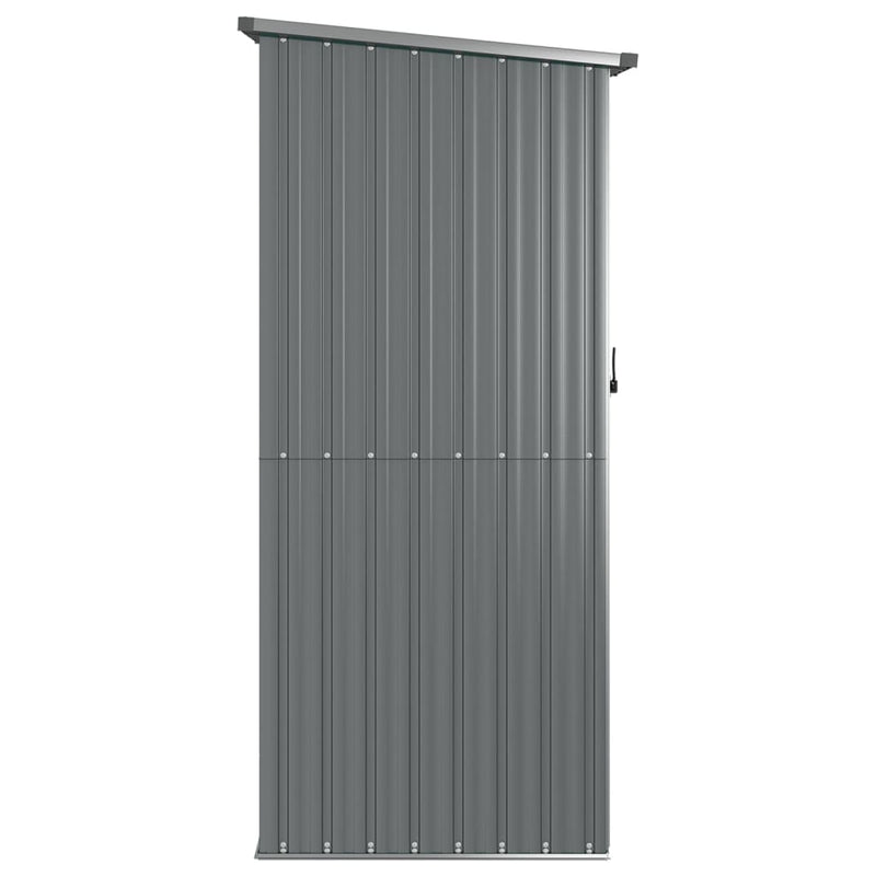 vidaXL Garden Shed Grey 118.5x97x209.5 cm Galvanised Steel