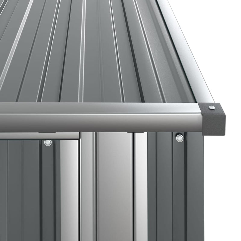 vidaXL Garden Shed Grey 118.5x97x209.5 cm Galvanised Steel