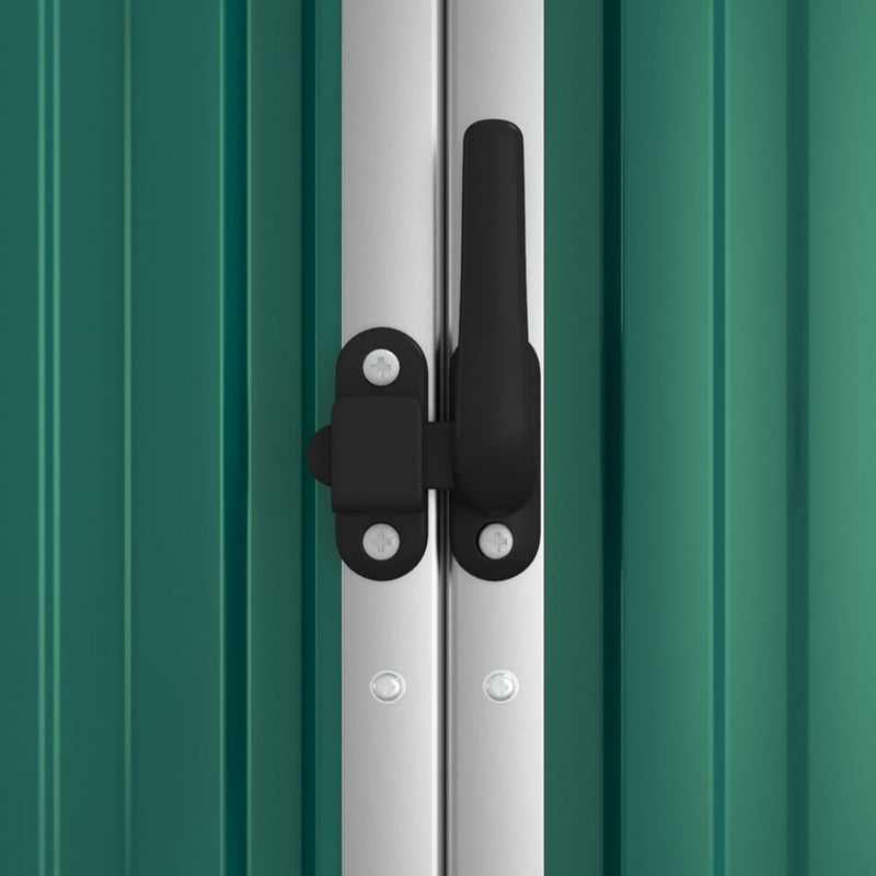 vidaXL Garden Tool Shed Green 161x89x161 cm Galvanised Steel