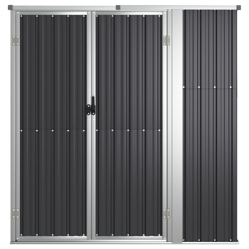 vidaXL Garden Tool Shed Anthracite 161x89x161 cm Galvanised Steel