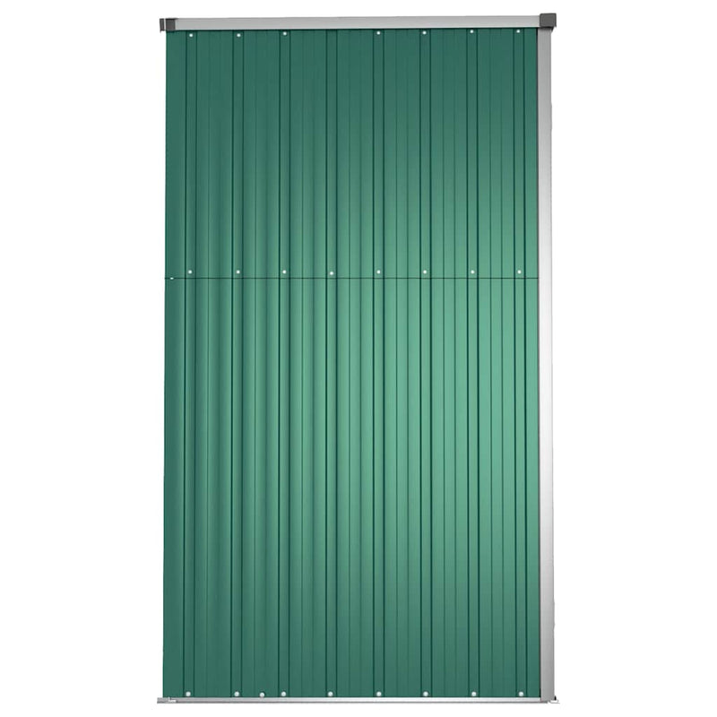 vidaXL Garden Tool Shed Green 225x89x161 cm Galvanised Steel
