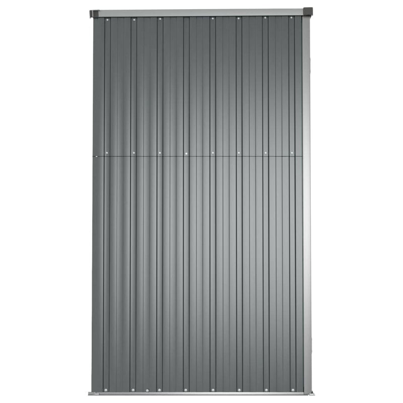 vidaXL Garden Tool Shed Grey 225x89x161 cm Galvanised Steel