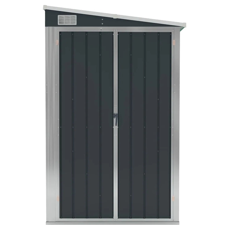 Wall-mounted Garden Shed Anthracite 118x382x178 cm Steel