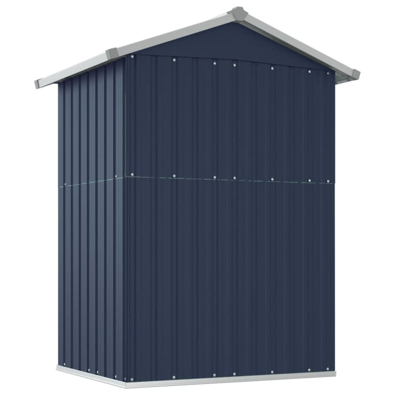 vidaXL Garden Shed Anthracite 126x97.5x177 cm Galvanised Steel