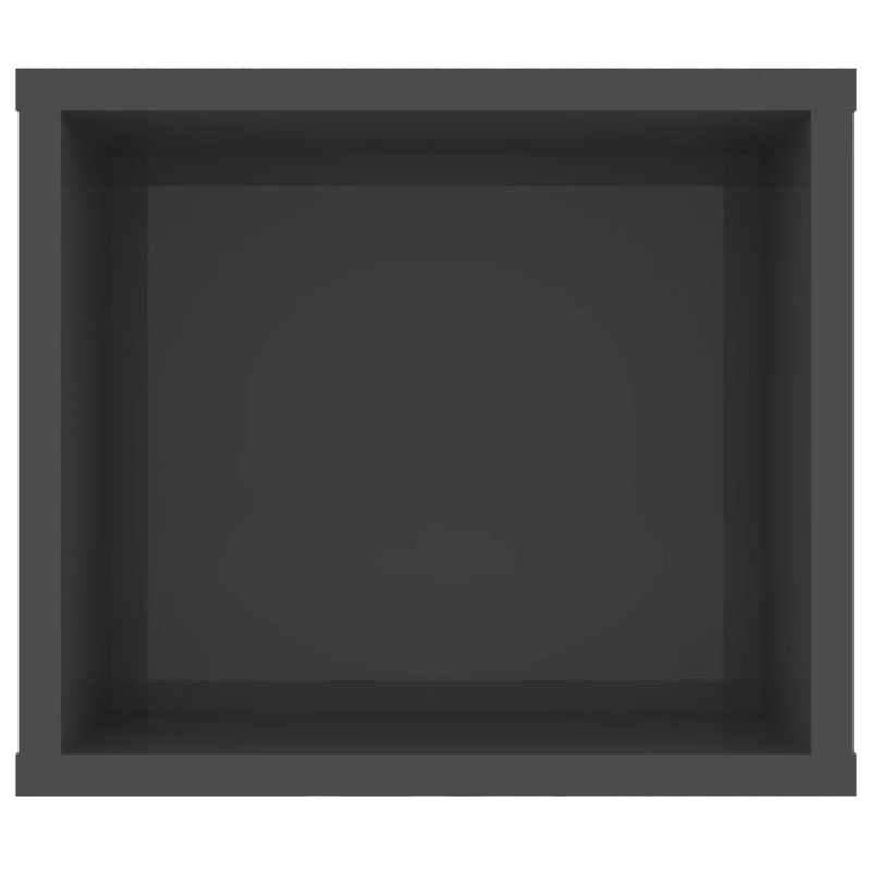 vidaXL Hanging TV Cabinet High Gloss Grey 100x30x26.5 cm Engineered Wood