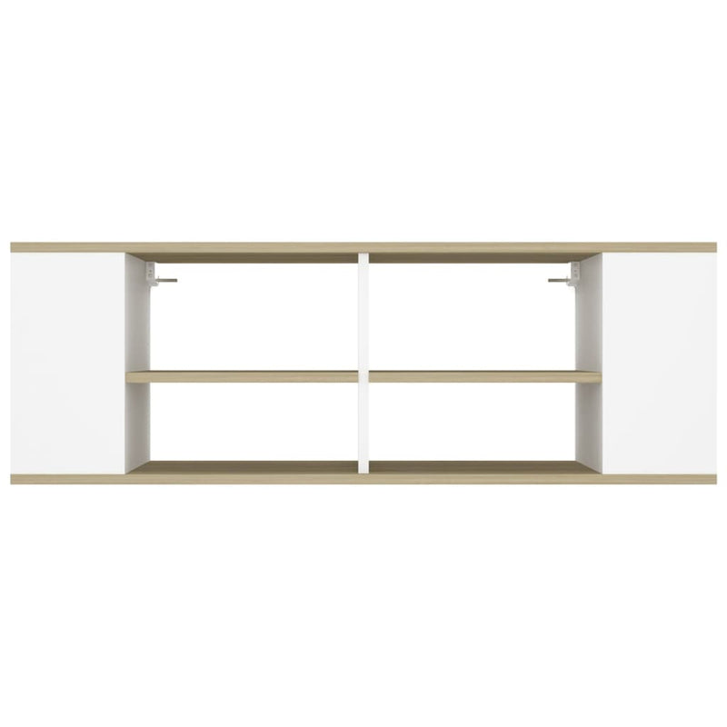 vidaXL Wall-Mounted TV Cabinet White&Sonoma Oak 102x35x35cm Engineered Wood