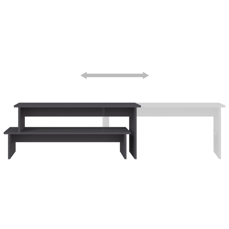 vidaXL TV Cabinet Grey 180x30x43 cm Engineered Wood