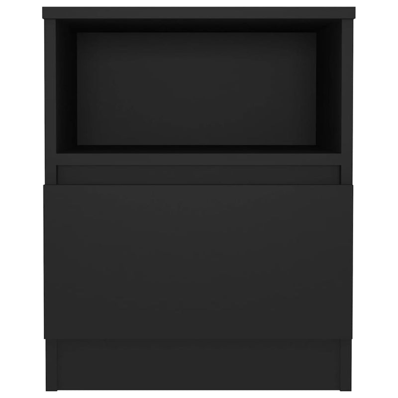 vidaXL Bed Cabinets 2 pcs Black 40x40x50 cm Engineered Wood