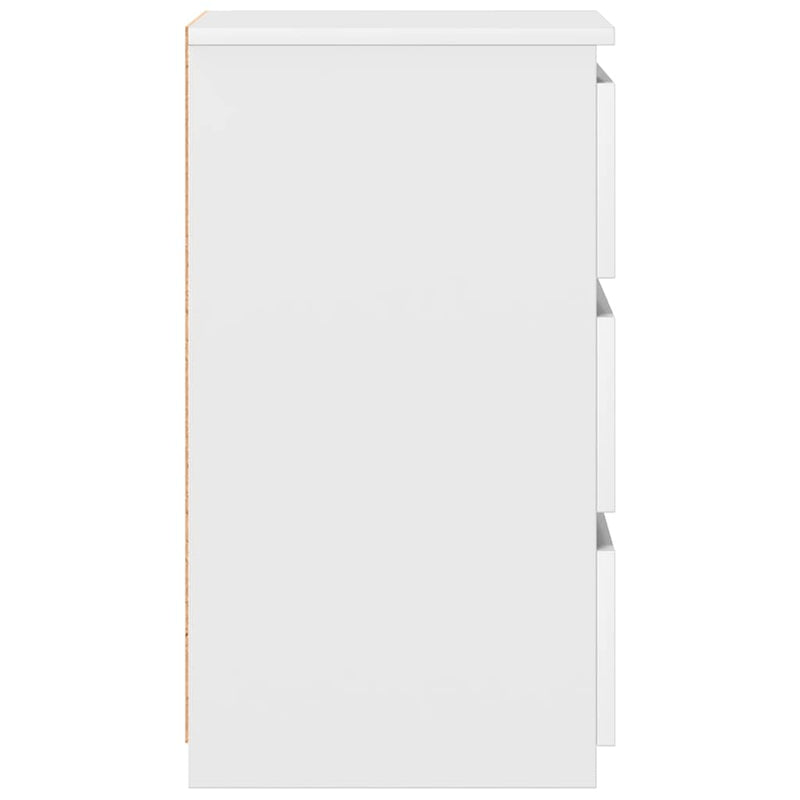 vidaXL Bed Cabinets 2 pcs White 40x35x62.5 cm Engineered Wood