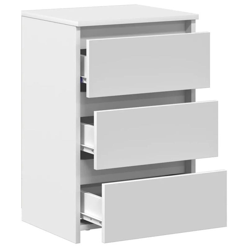 Bed Cabinets 2 pcs White 40x35x62.5 cm Engineered Wood