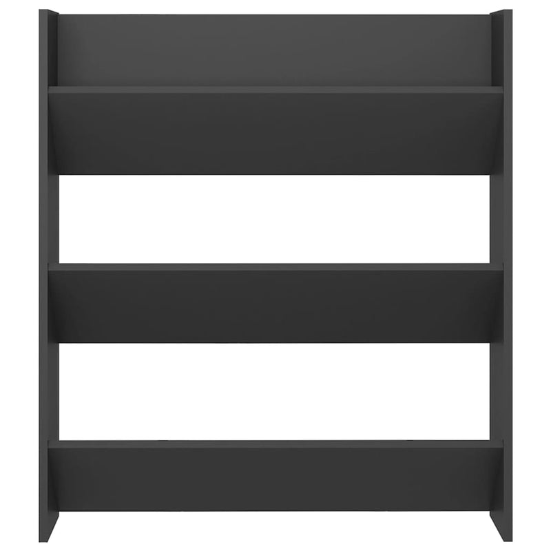 vidaXL Wall Shoe Cabinet Grey 80x18x90 cm Engineered Wood