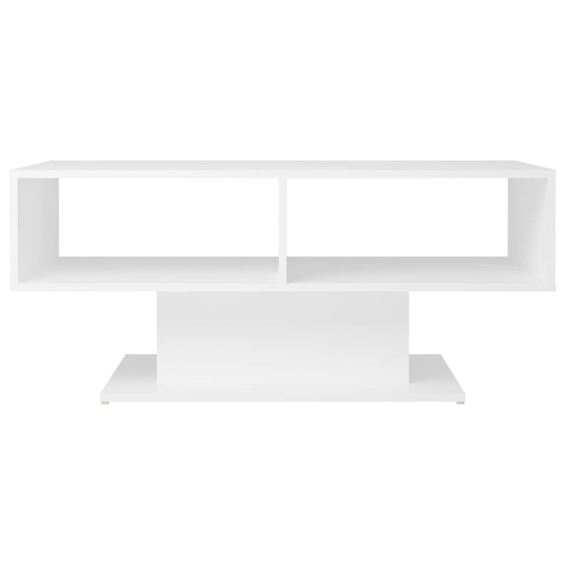 vidaXL Coffee Table White 103.5x50x44.5 cm Engineered Wood