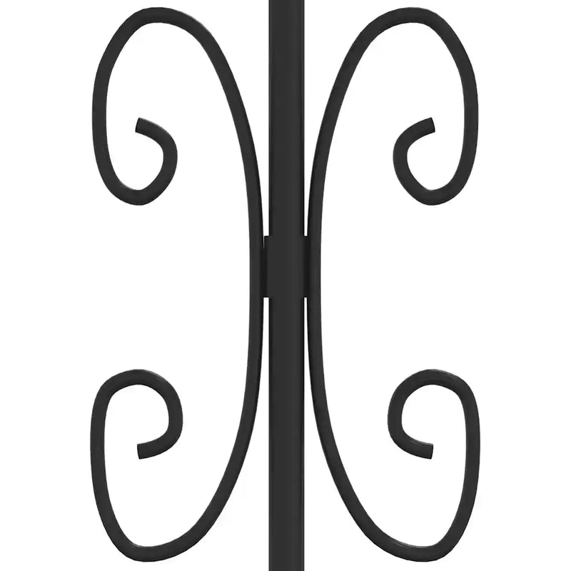Garden Fence KAMPEN with Spear Top Black 240x100 cm Steel