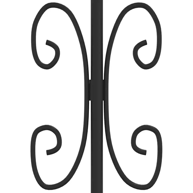 Garden Fence KAMPEN with Spear Top Black 240x125 cm Steel