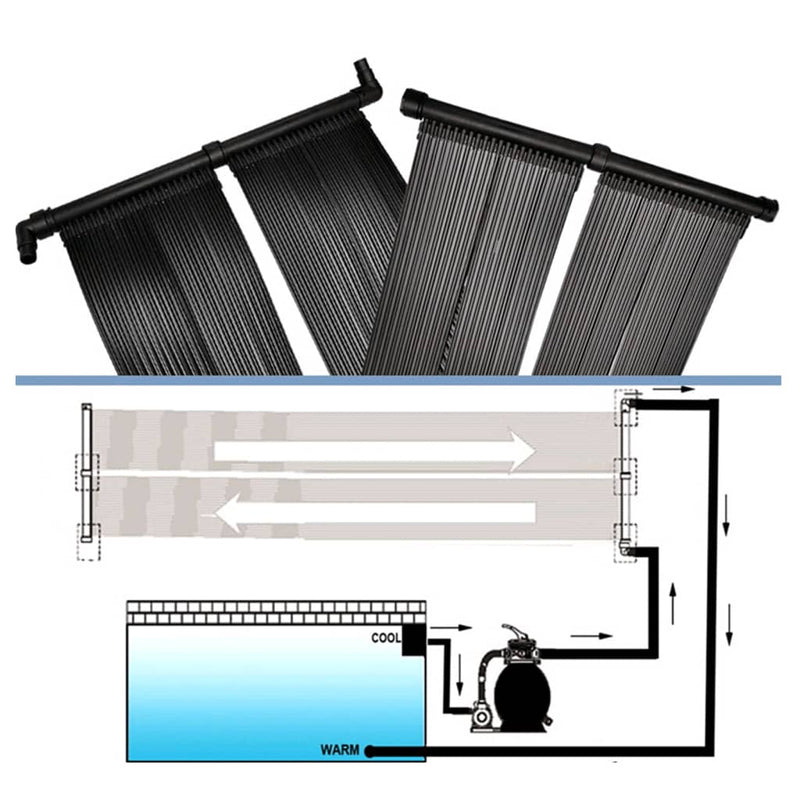 Solar Pool Heater Panel 4 pcs 80x620 cm