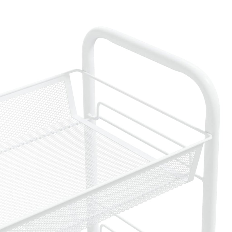 vidaXL 5-Tier Kitchen Trolley White 46x26x105 cm Iron