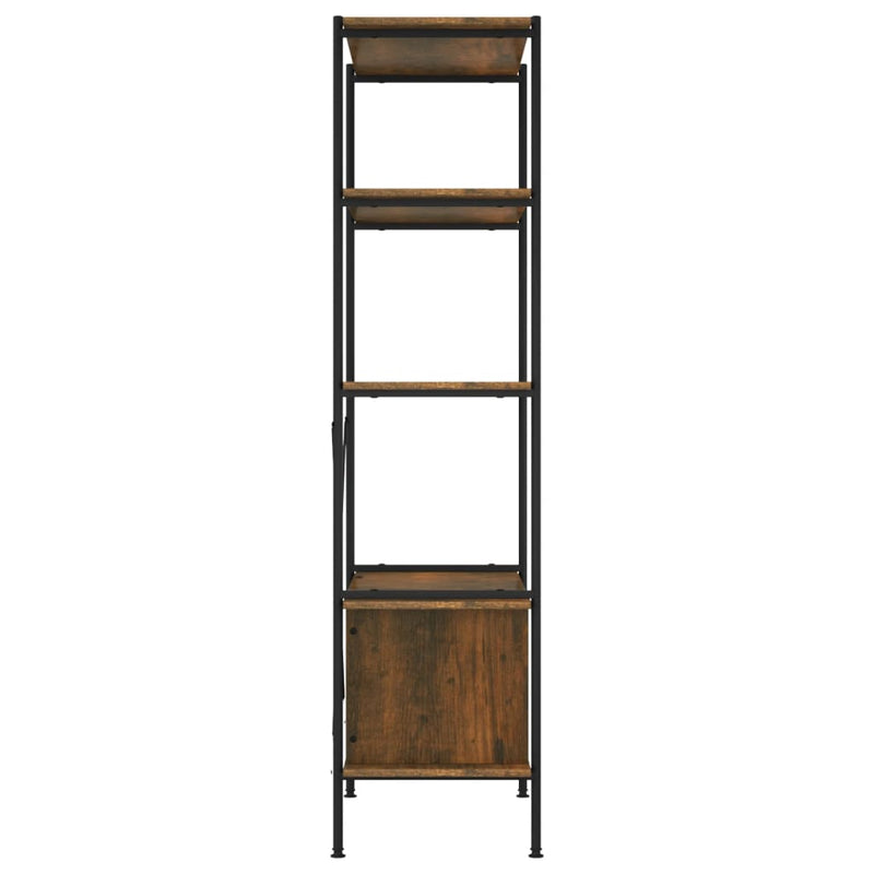 vidaXL 5-Tier Shelving Unit with Cabinet 80x40x163 cm Steel and Engineered Wood