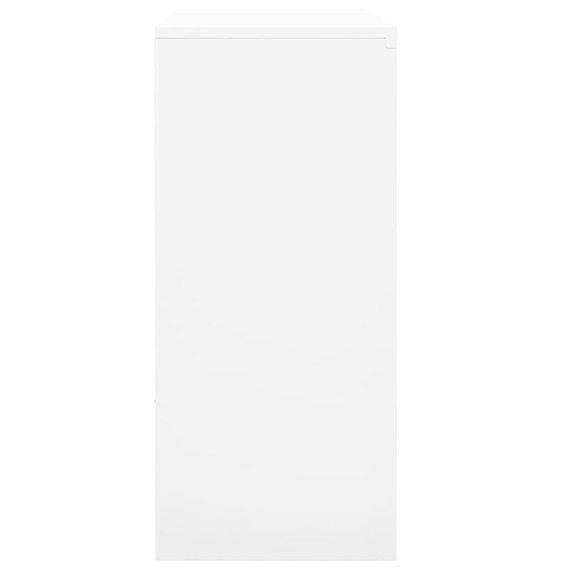 vidaXL Office Cabinet with Sliding Door White 90x40x90 cm Steel