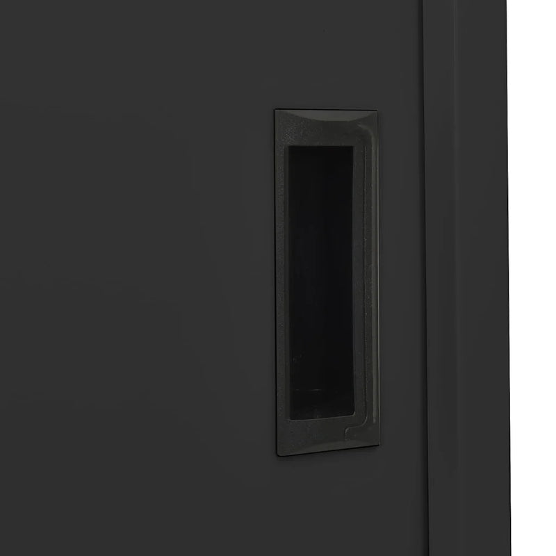 Office Cabinet with Sliding Door Anthracite 90x40x180 cm Steel