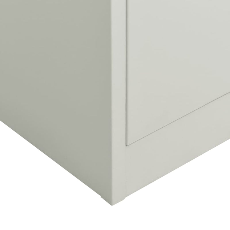 vidaXL Locker Cabinet Light Grey 90x40x180 cm Steel