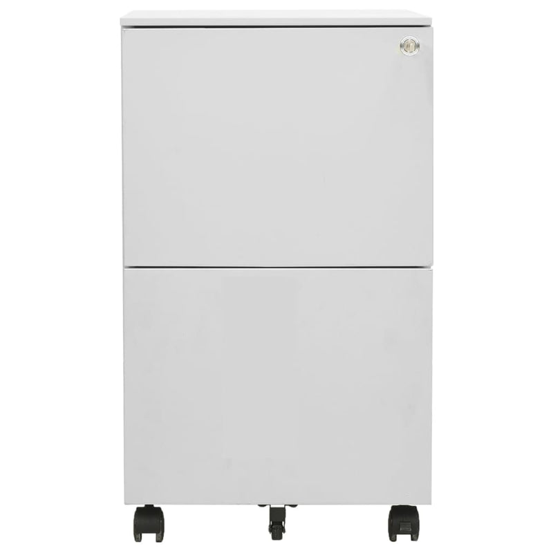 vidaXL Mobile File Cabinet Light Grey 39x45x67 cm Steel