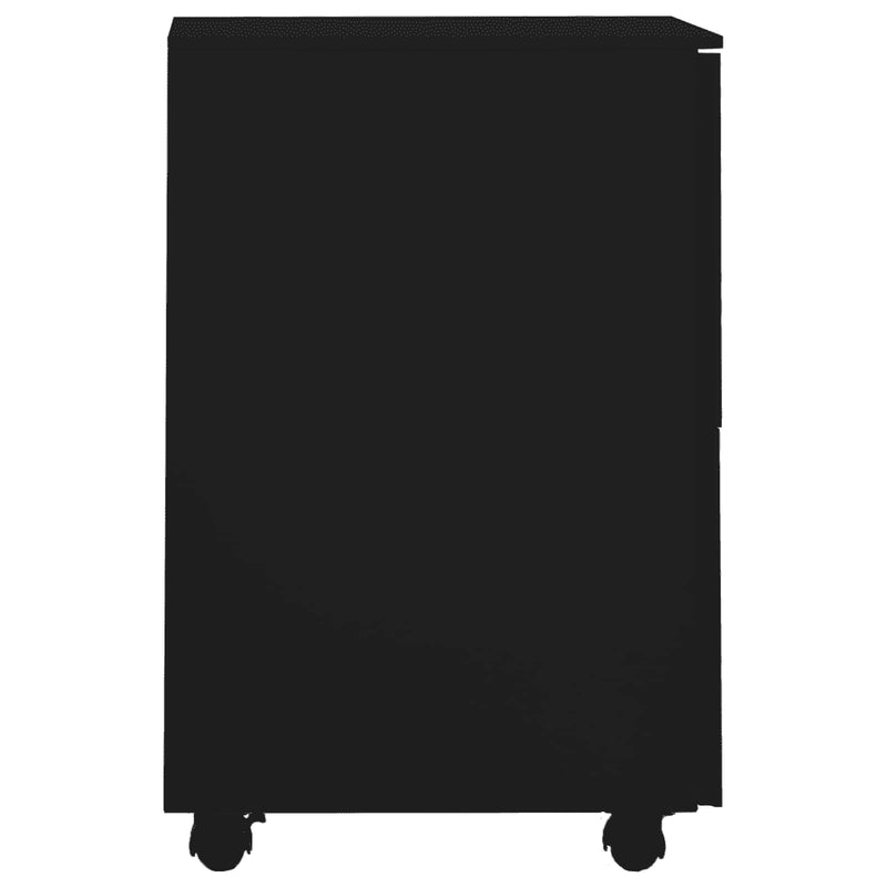 Mobile File Cabinet Black 39x45x67 cm Steel