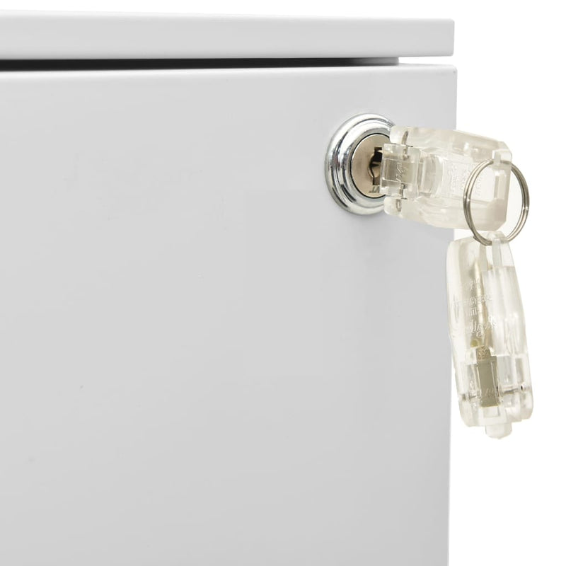 vidaXL Mobile File Cabinet Light Grey 39x45x60 cm Steel