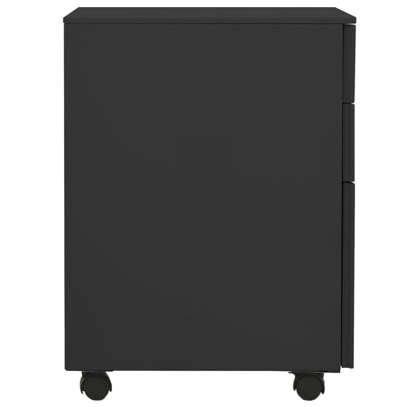 vidaXL Mobile File Cabinet Anthracite 39x45x60 cm Steel