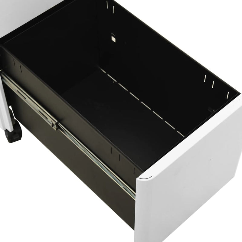 vidaXL Mobile File Cabinet Light Grey 30x45x59 cm Steel