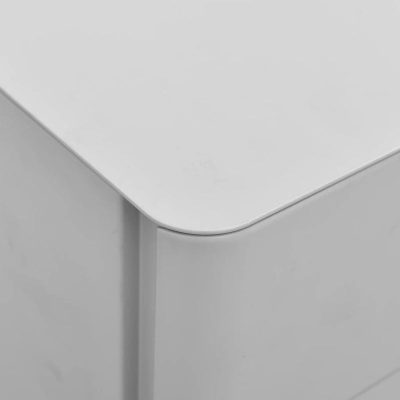 vidaXL Mobile File Cabinet Light Grey 30x45x59 cm Steel