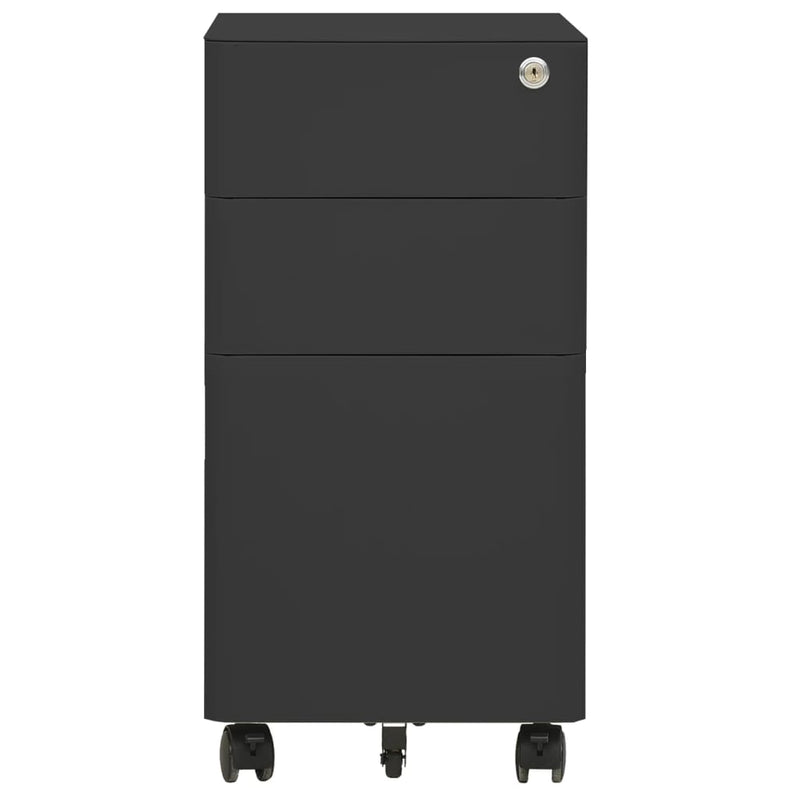 Mobile File Cabinet Anthracite 30x45x59 cm Steel