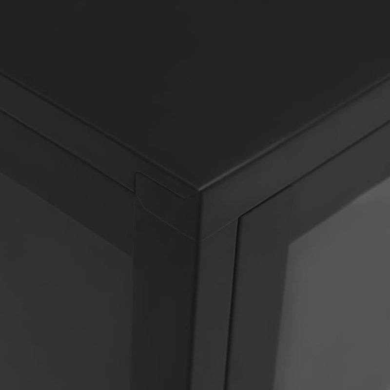 vidaXL Sideboard Black 105x35x70 cm Steel and Glass