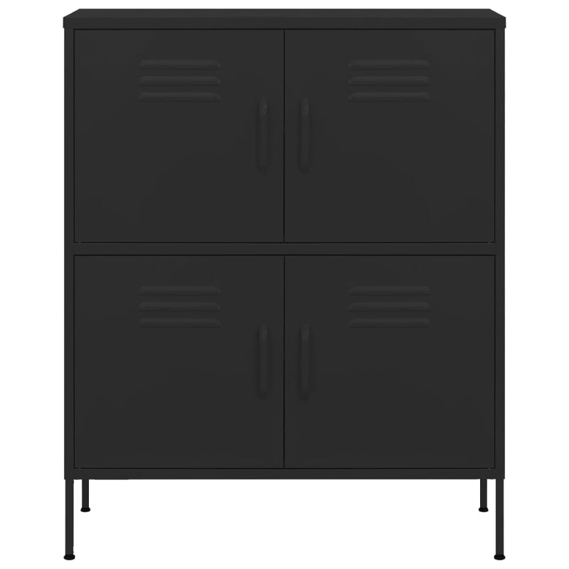 Storage Cabinet Black 80x35x101.5 cm Steel