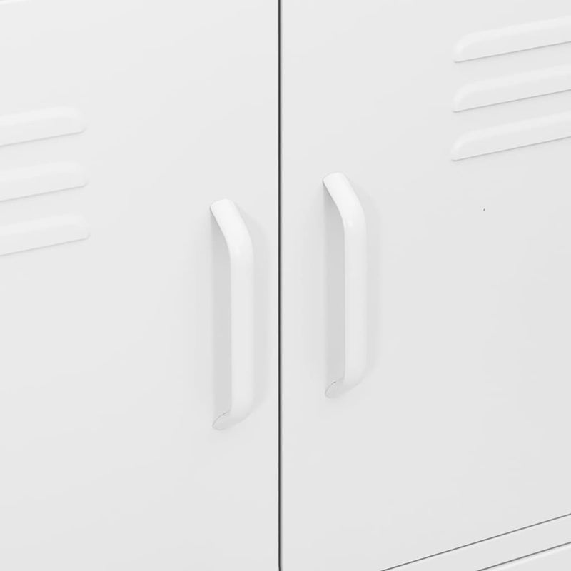 Storage Cabinet White 80x35x101.5 cm Steel