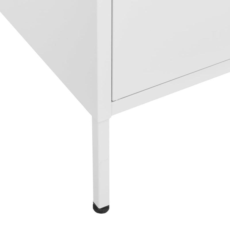 Storage Cabinet White 80x35x101.5 cm Steel