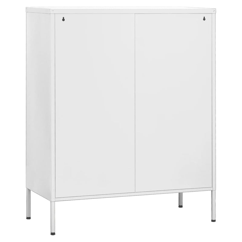 vidaXL Storage Cabinet White 80x35x101.5 cm Steel