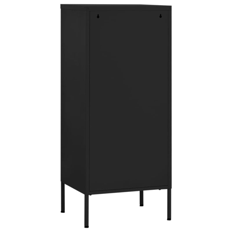 Storage Cabinet Black 42.5x35x101.5 cm Steel