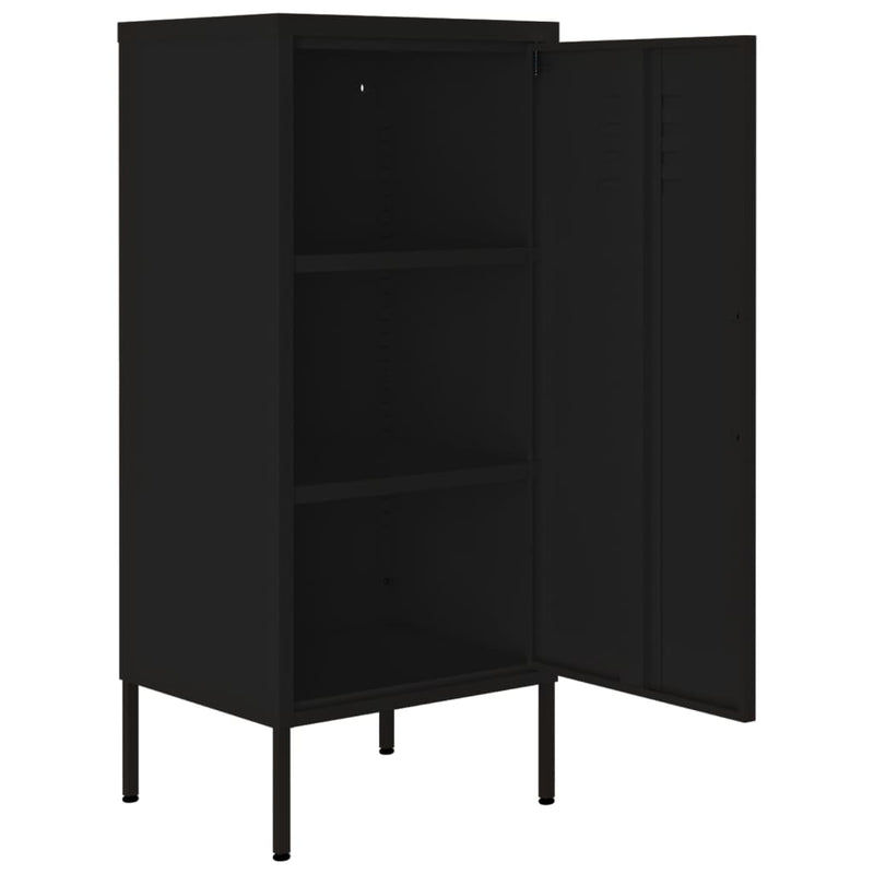 Storage Cabinet Black 42.5x35x101.5 cm Steel